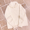 Lotus Leaf Puff Sleeve Sweater YV50824