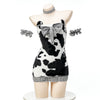 Cow suspender dress yv50641