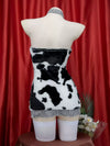 Cow suspender dress yv50641