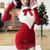 Red and white bow dress YV50653