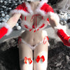 Plush Christmas Cape Bikini Set yv50811