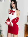 Red and white bow dress YV50653