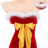 Christmas Red Plush Dress yv50818