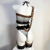 Leopard print fishnet bikini yv50836