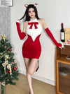 Red and white bow dress YV50653