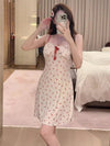 Polka dot suspender nightdress yv50624