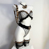 Leopard print fishnet bikini yv50836