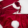 Christmas Fuzzy Ball Hooded Cloak Jumpsuit Lingerie Set yv50800