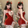 Christmas Hollow Lingerie Dress Set yv50802