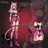 KORURACLUB-Pre-Sale Cosplay Cyber Punk Cat Lingerie（7-Piece Set）yv50749