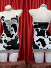 Cow suspender dress yv50641