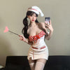 Christmas White Plush Dress yv50841