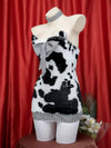 Cow suspender dress yv50641