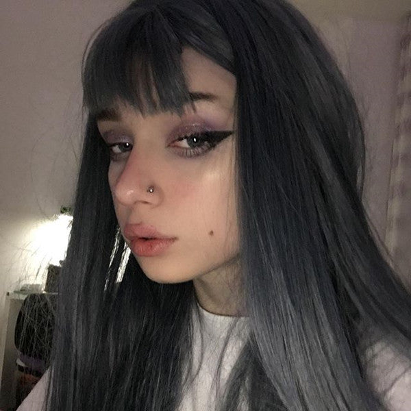 Lolita blue gray long straight wig yv42087 – Youvimi