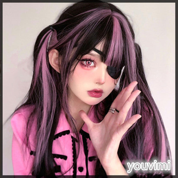 lolita black highlight pink wig yv31032