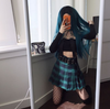 Review For Harajuku high waist plaid pleated skirt YV486