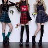 Review For Harajuku high waist plaid pleated skirt YV486