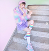 Review For RAINBOW STRIPE LONG SOCKS YV2401