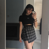 Review for kfashion T-shirt + Plaid Skirt Two-piece Suit yv40551