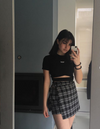 Review for kfashion T-shirt + Plaid Skirt Two-piece Suit yv40551