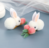 Cute plush rabbit hairpin yv30553