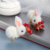 Cute plush rabbit hairpin yv30553