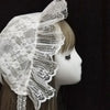 Lolita white lace cap lace tie hooded cap YV42394