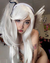 Review for Harajuku white long wig YV43645